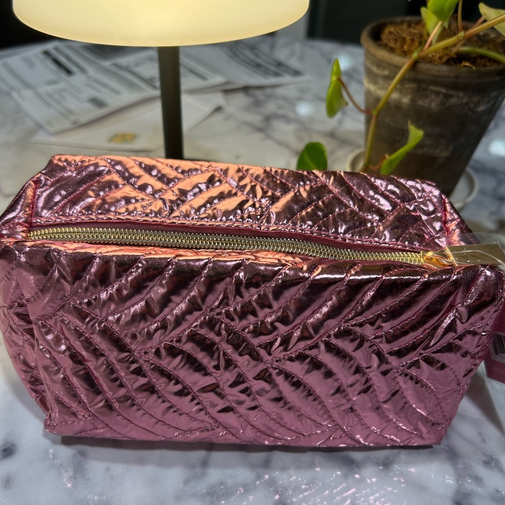 Ulta Shiny Pink Metallic Bag-beautiful! Makeup Bundle